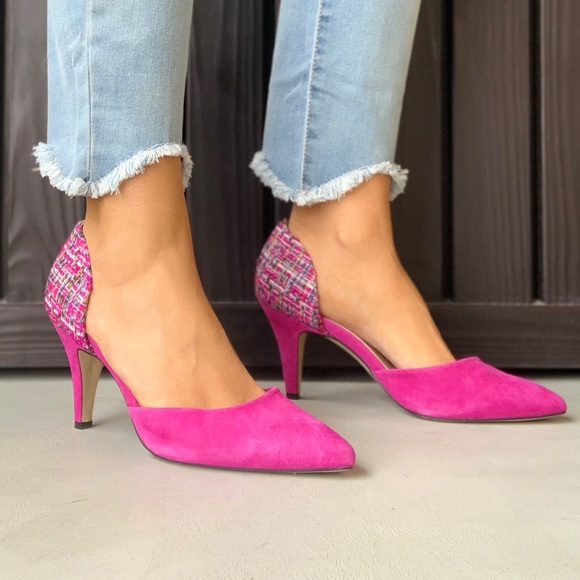 D’orsay Kitten Stiletto Heel Pointy Pump - Picture 4 of 5